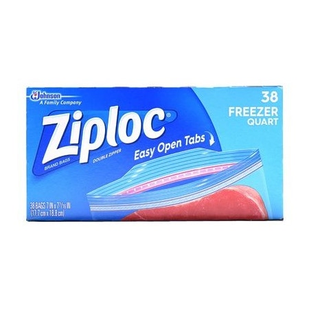 Sc Johnson 38CT QT Zip Freezer Bag 381